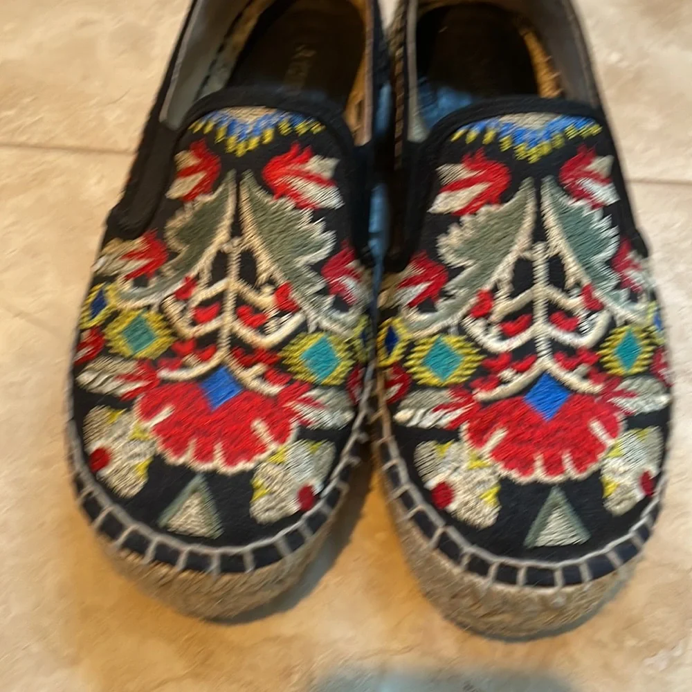 Johnny Was Embroidered Platform Espadrilles - Picture 2 of 10